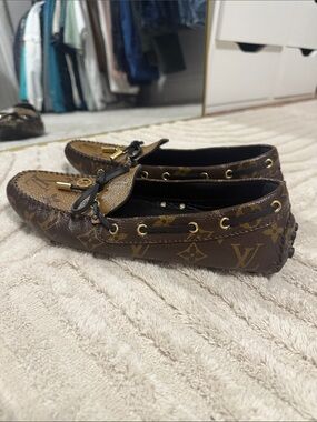 Louis Vuitton Brown Monogram Canvas Driving Moccasins